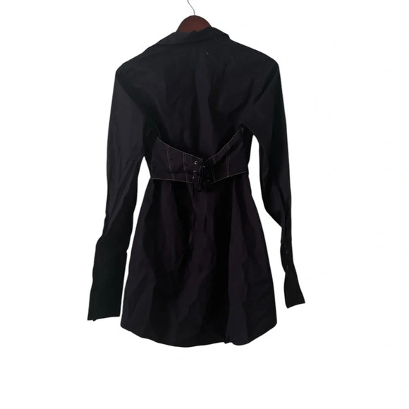 Urban Outfitters Taurus Black Corset Shirt Dress- Size Small - Picture 4 of 6